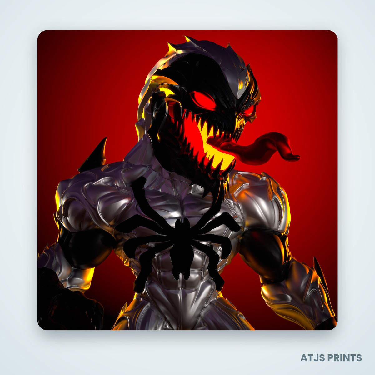 Anti-Venom 3D Printed Figure - 14" - view 6