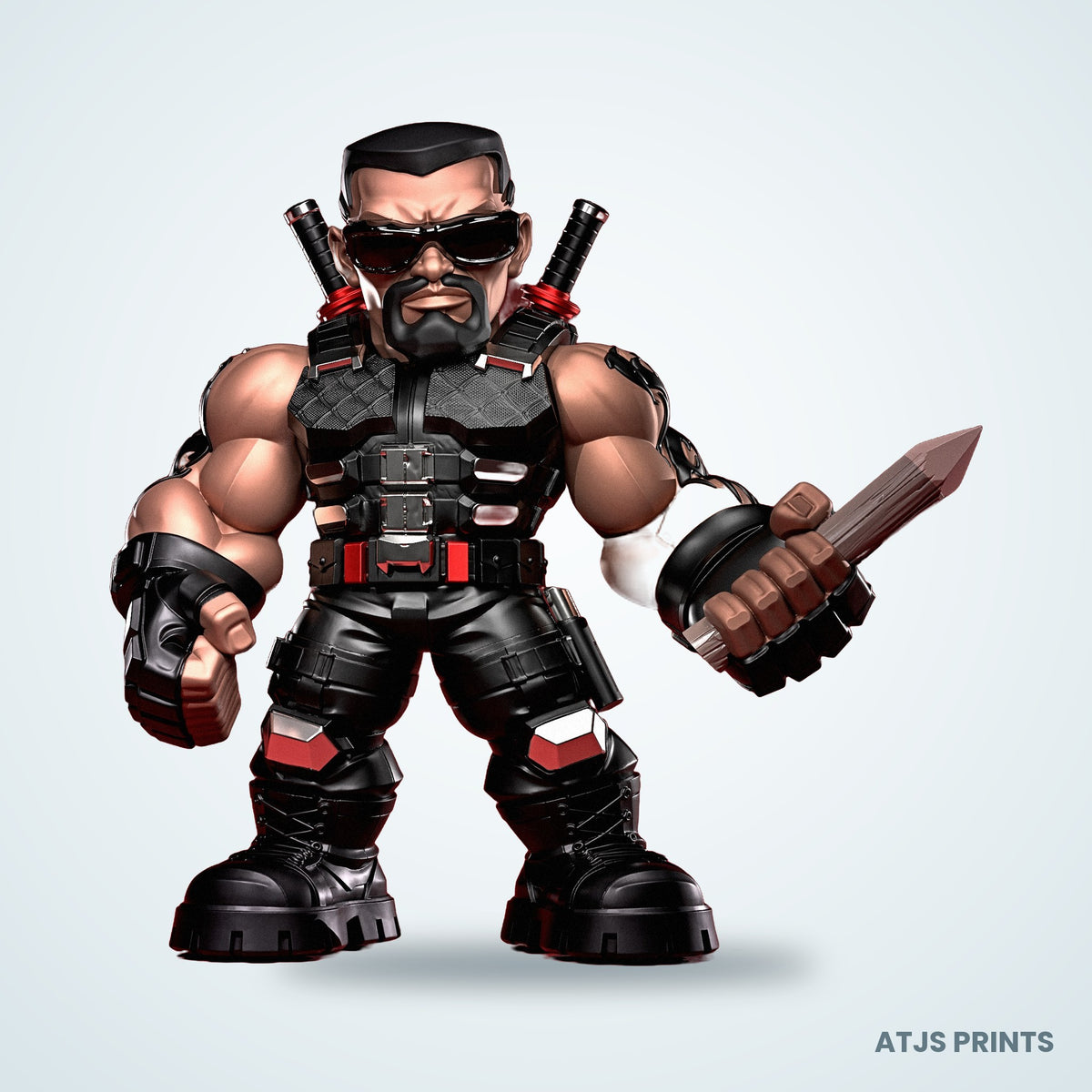 Blade the Daywalker 3D Printed Figure - 12" - view 2