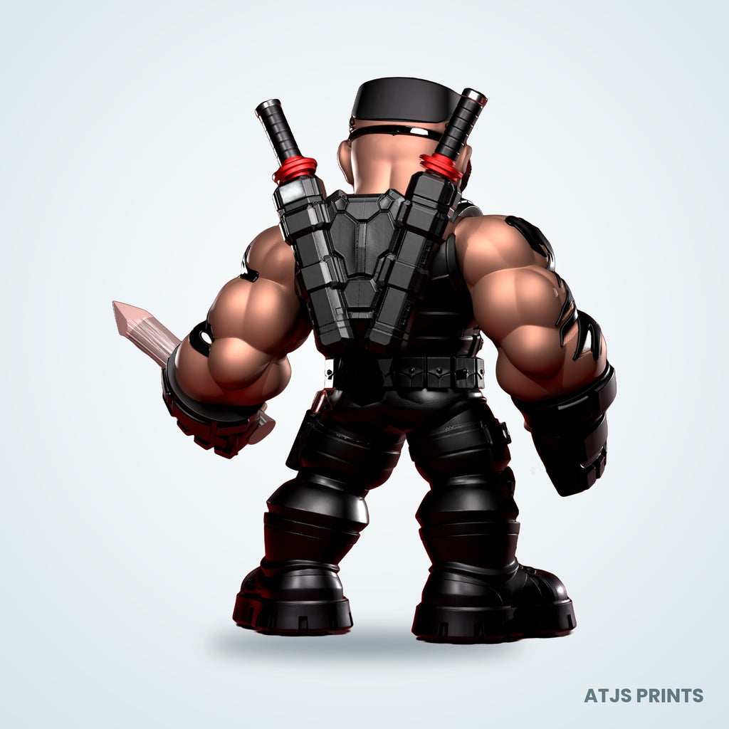 Blade the Daywalker 3D Printed Figure - 12" - view 3