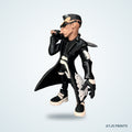 Blade Caricature 3D Printed Figure - 15" - view 1