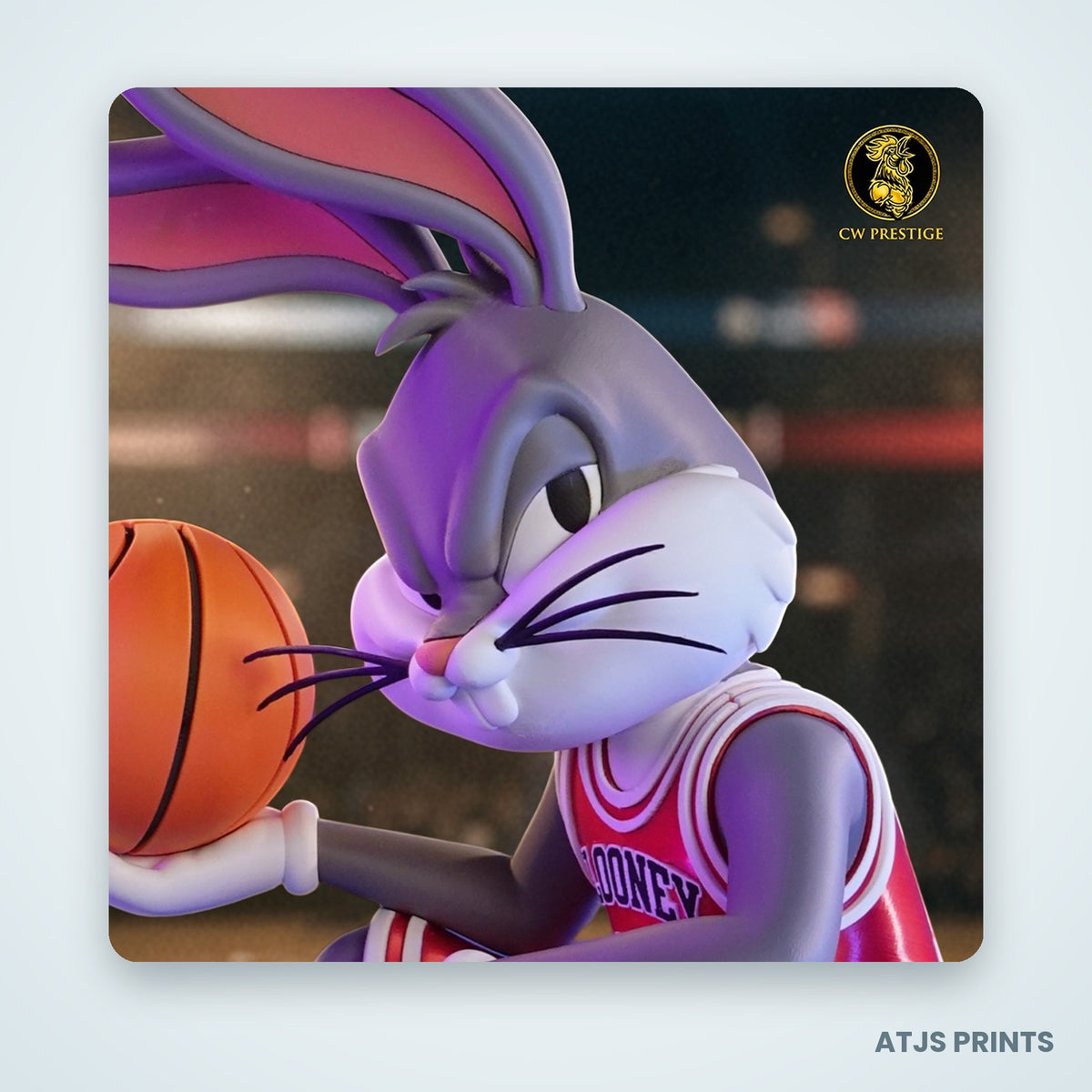 Bugs Bunny Basketball 3D Printed Figure - 13" - view 2