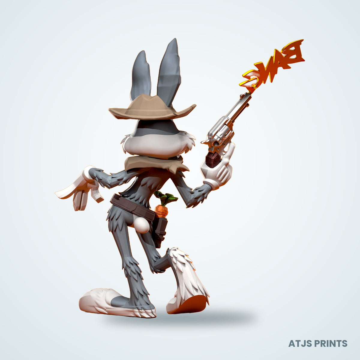 Bugs Bunny Wild West 3D Printed Figure - 12" - view 4