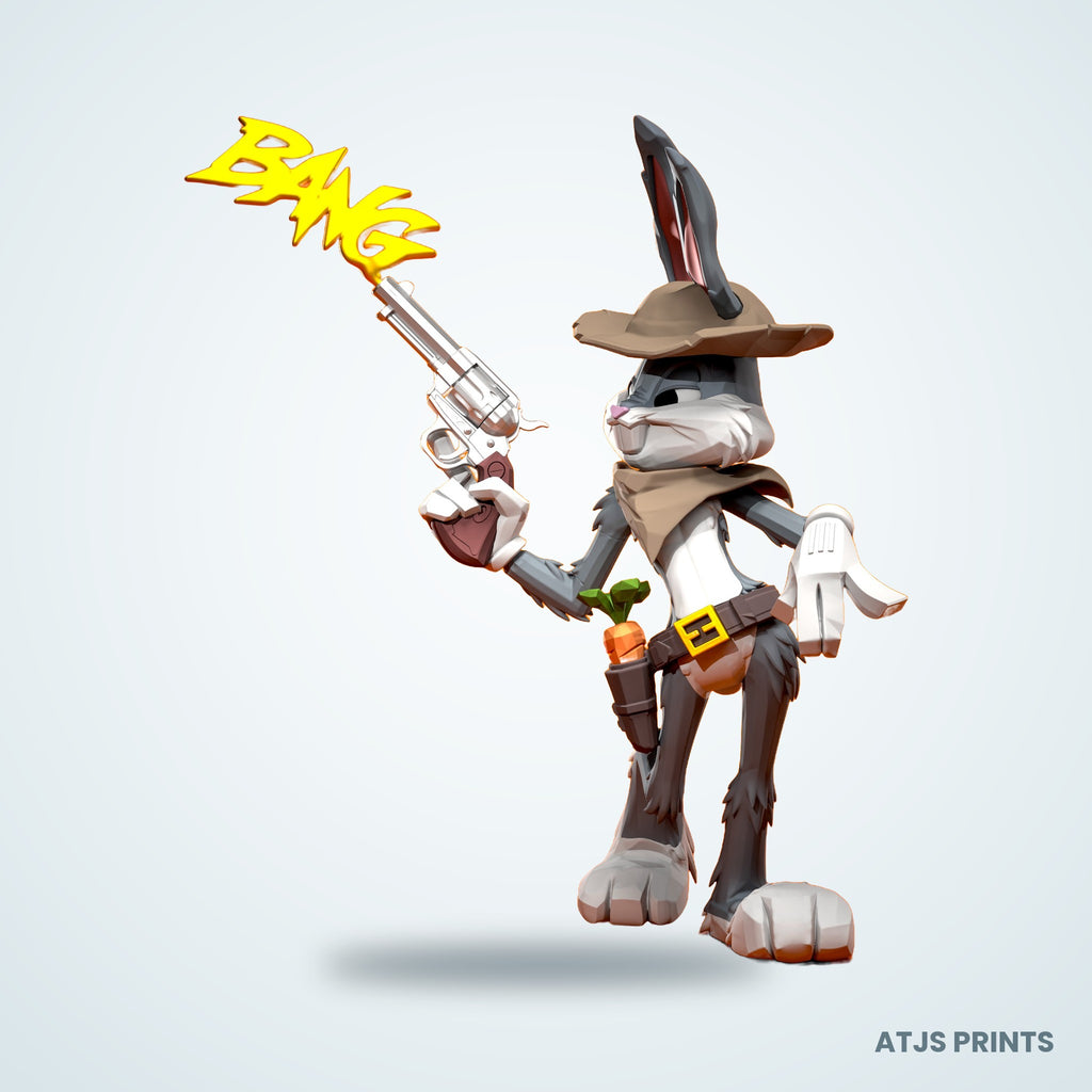 Bugs Bunny Wild West 3D Printed Figure - 12" - view 5