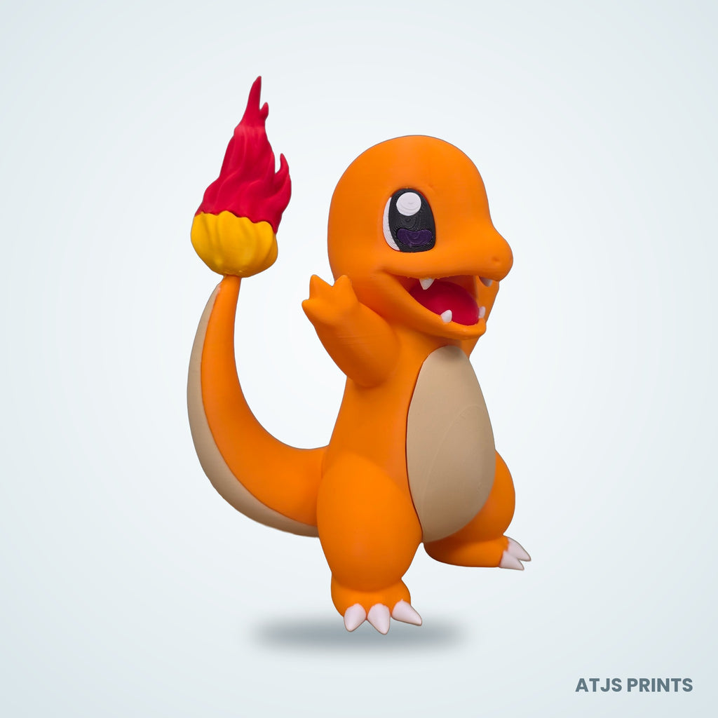 Charmander 3D Printed Figure - 16" - view 3