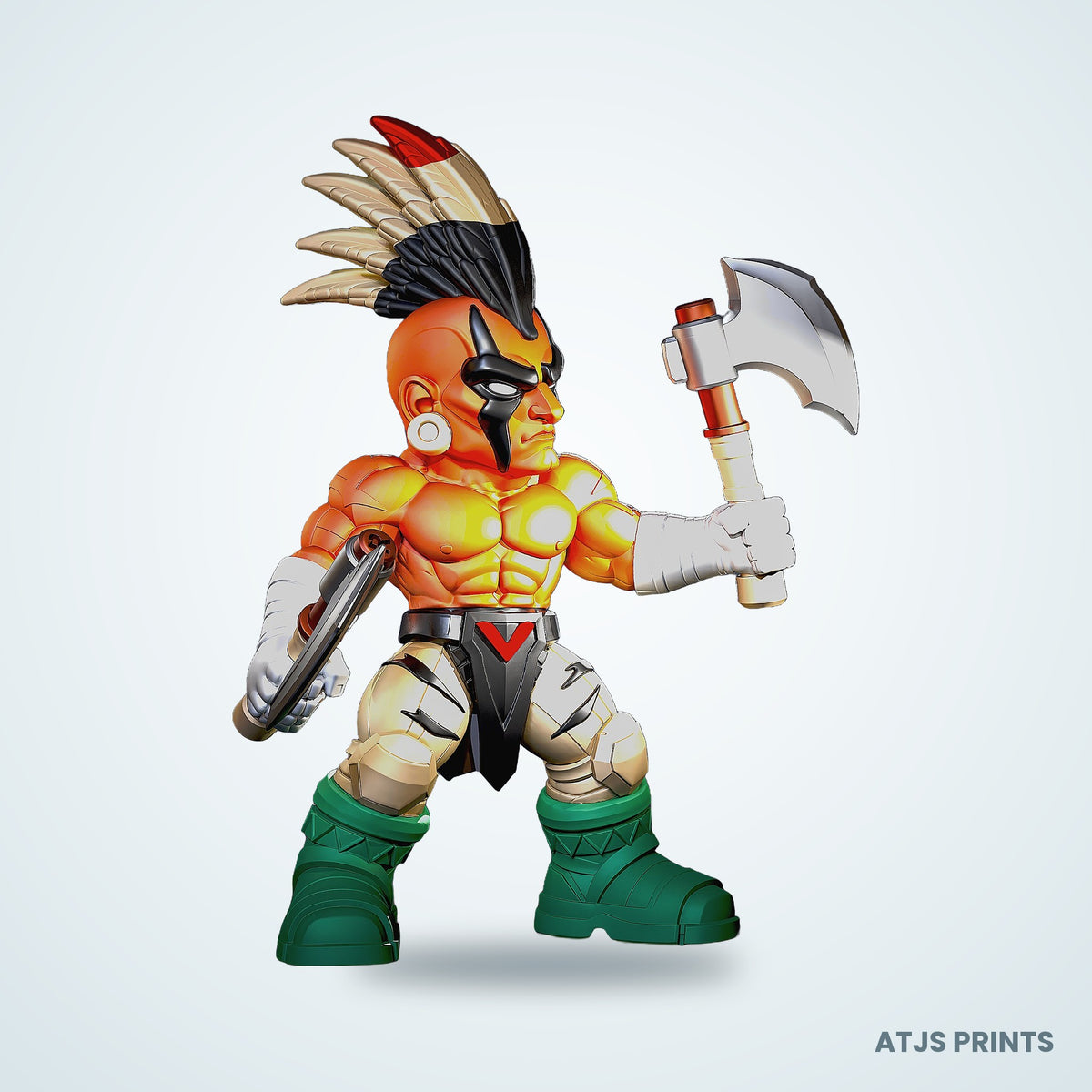 Chief Thunder (Killer Instinct) 3D Printed Figure - 13" - view 1