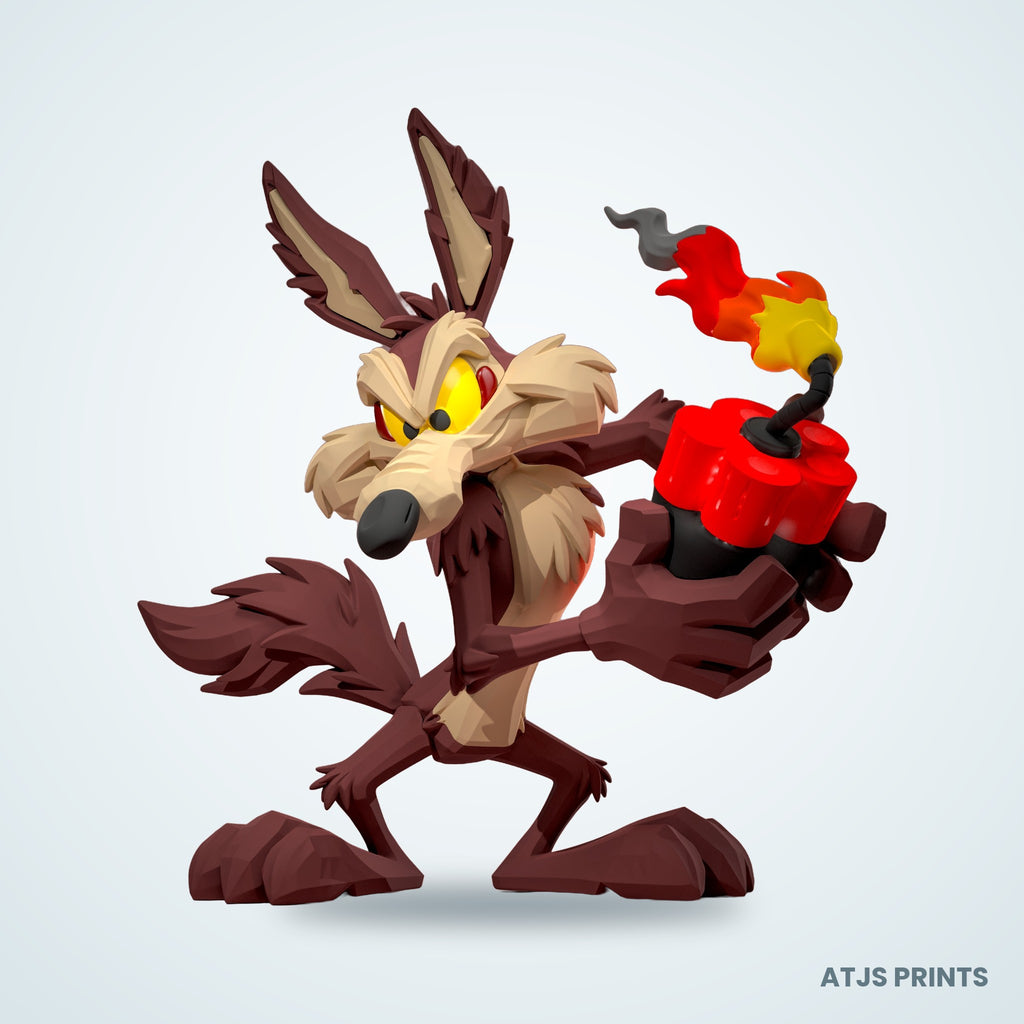 Wile E. Coyote 3D Printed Figure - 10" - view 2