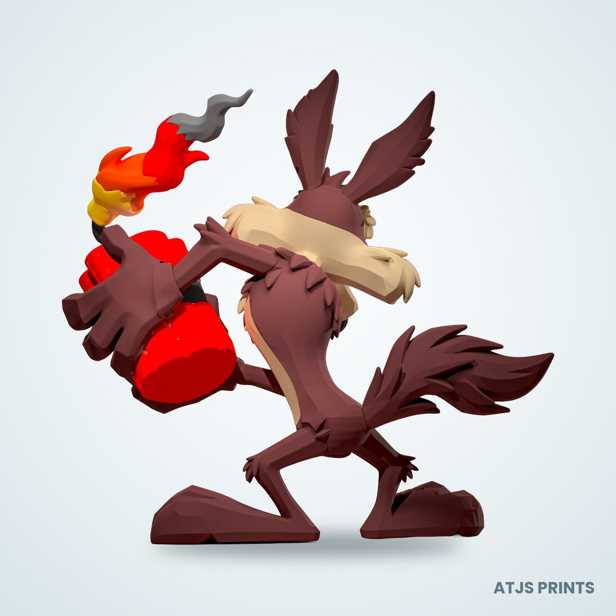 Wile E. Coyote 3D Printed Figure - 10" - view 3
