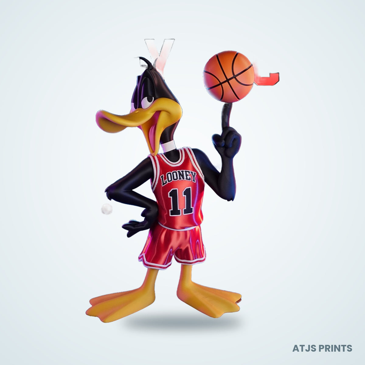 Daffy Duck Basketball 3D Printed Figure - 17" - view 1