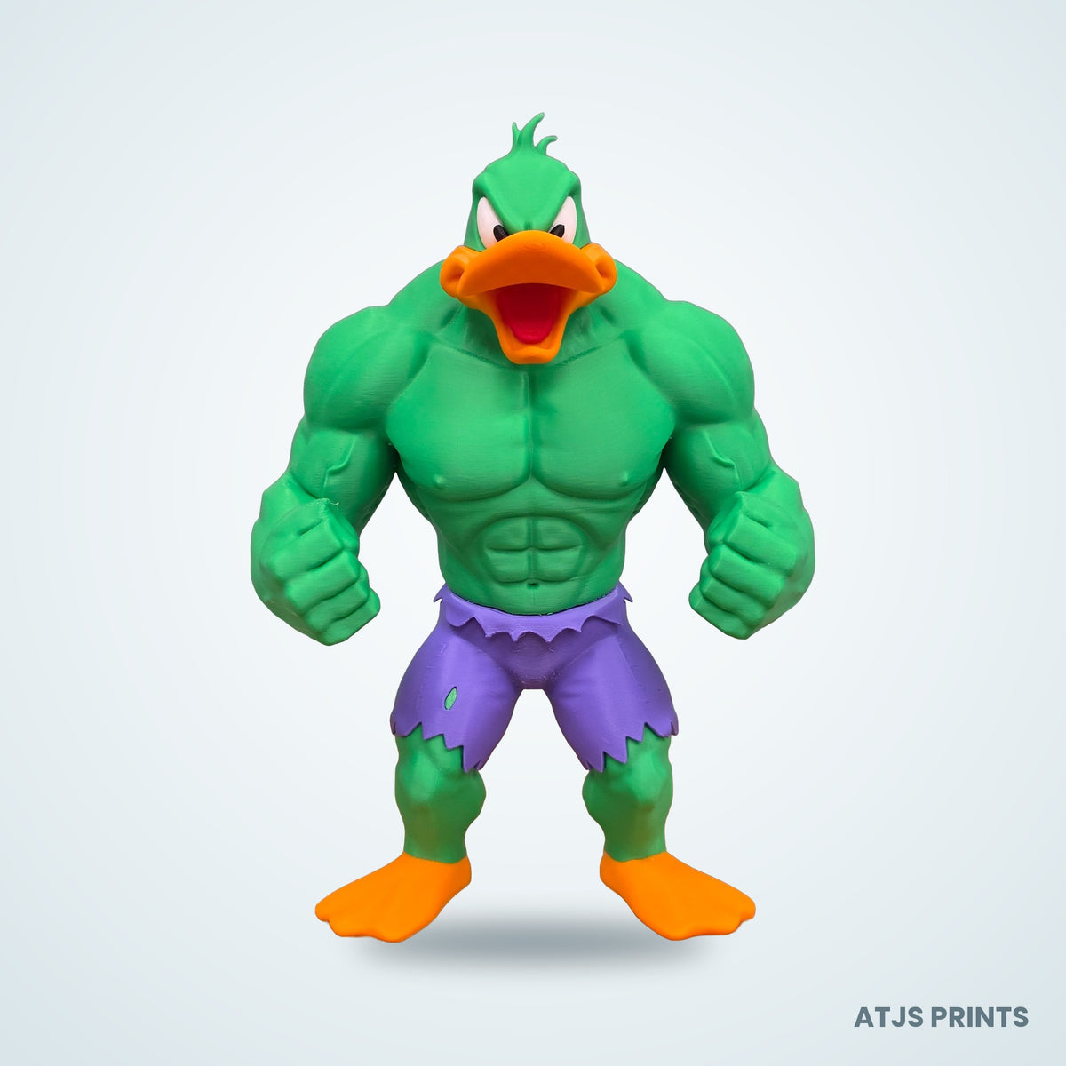 Daffy Duck as Hulk 3D Printed Figure - 19" - view 2