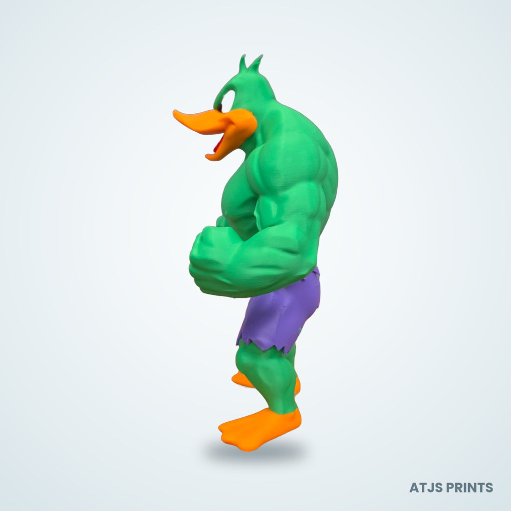 Daffy Duck as Hulk 3D Printed Figure - 19" - view 4