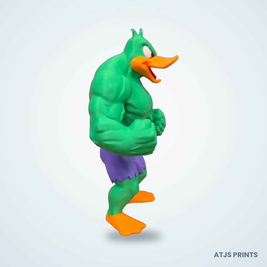 Daffy Duck as Hulk 3D Printed Figure - 19" - view 7
