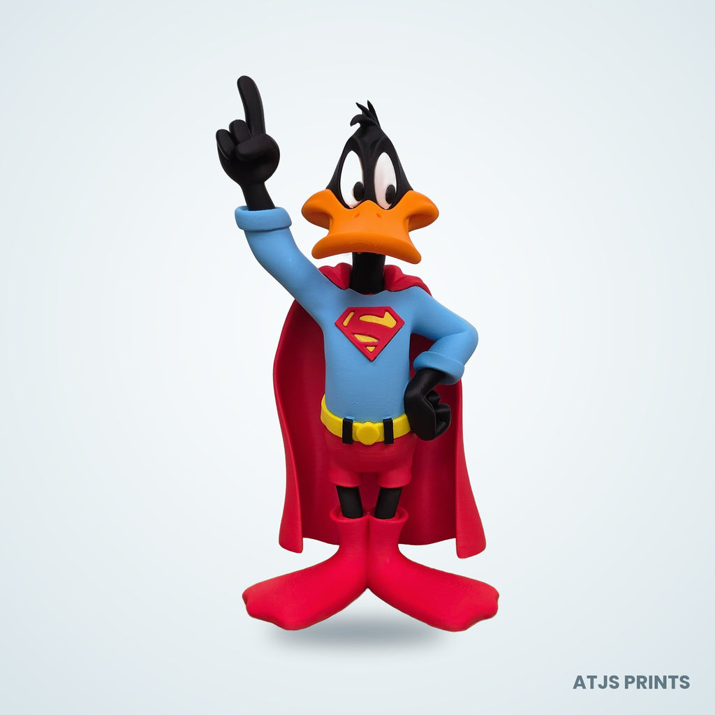 Daffy Duck as Superman 3D Printed Figure - 23" - view 1