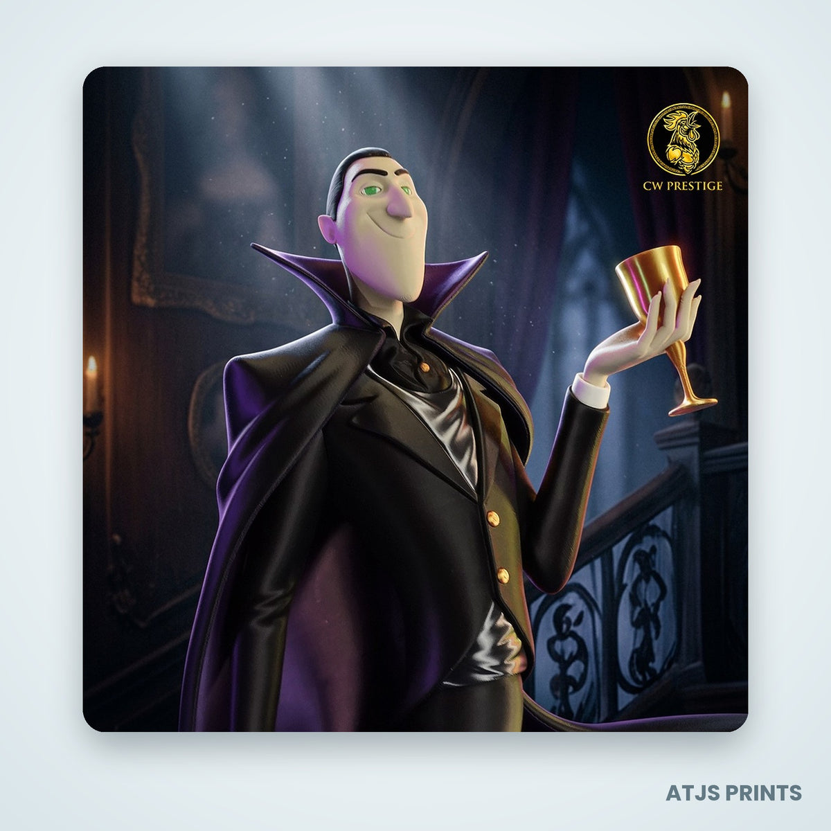 Dracula (Hotel Transylvania) 3D Printed Figure - 17" - view 2