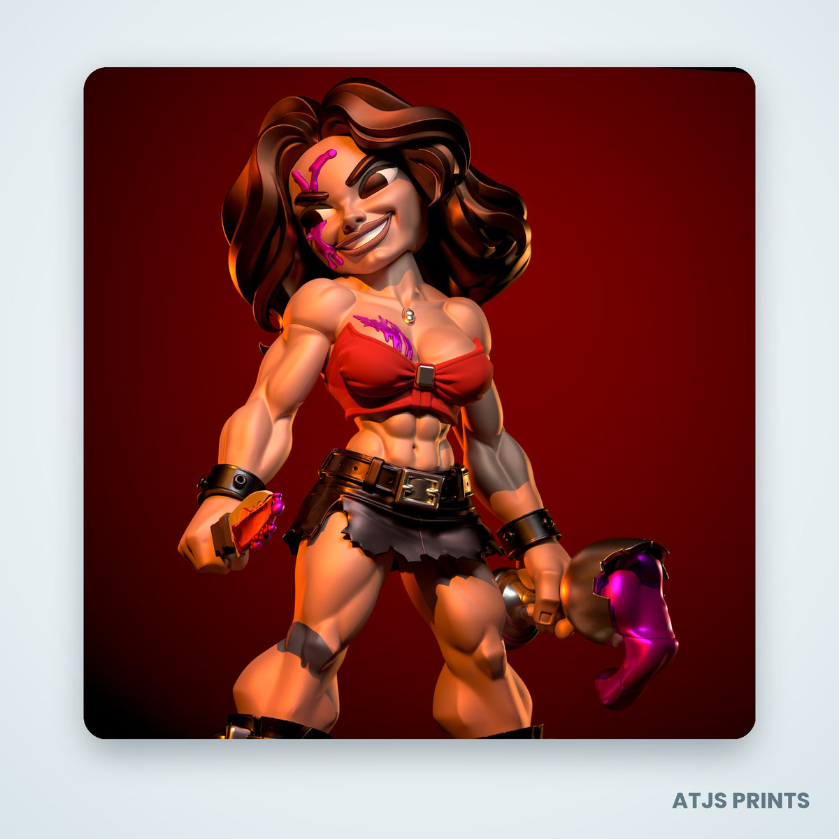 Freaky Nikki 3D Printed Figure - 12" - view 4