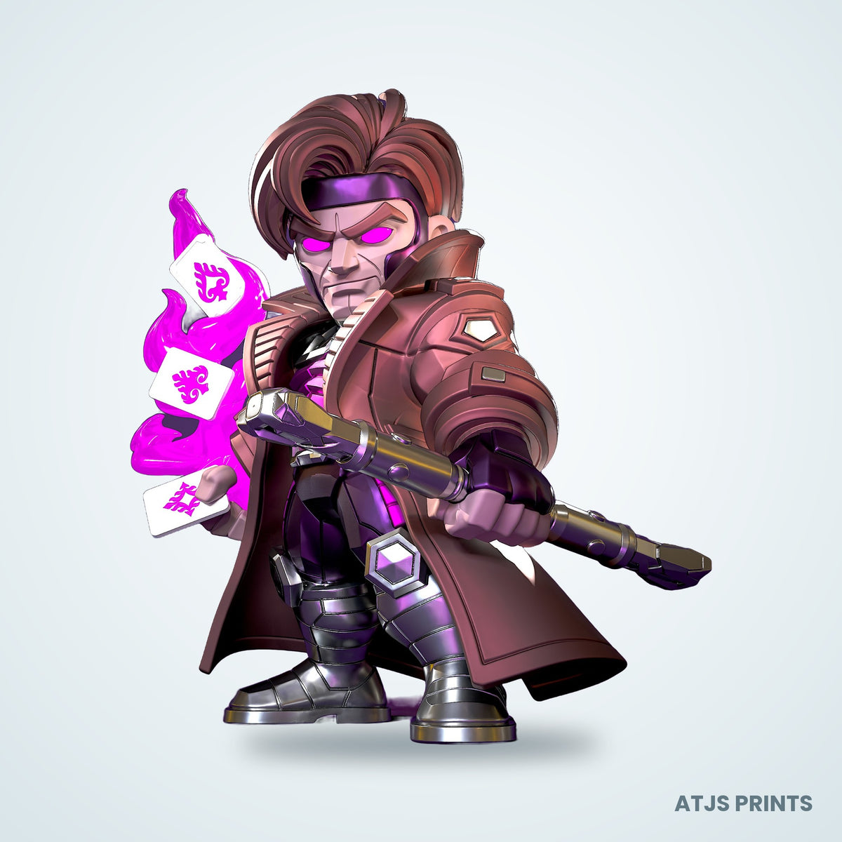 Gambit (X-Men) 3D Printed Figure - 12" - view 1