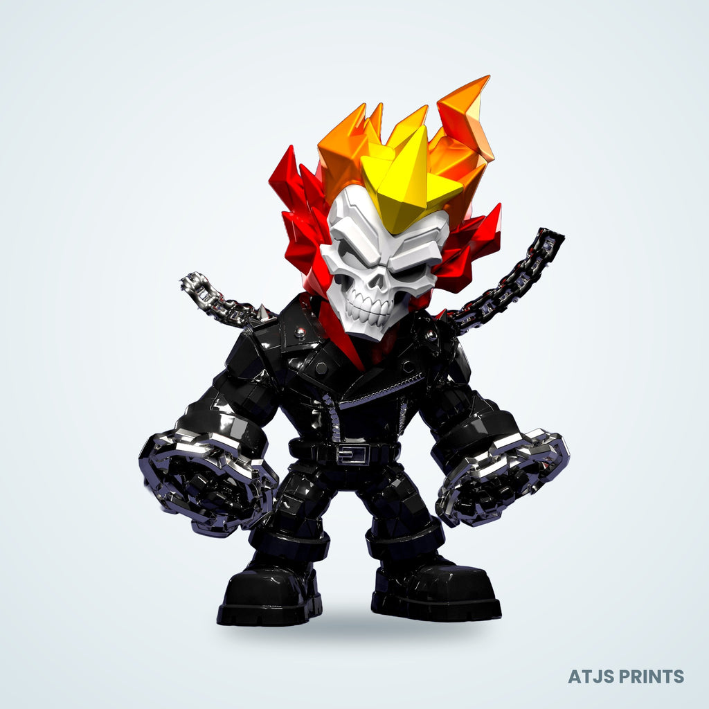 Ghost Rider 3D Printed Figure - 12" - view 3
