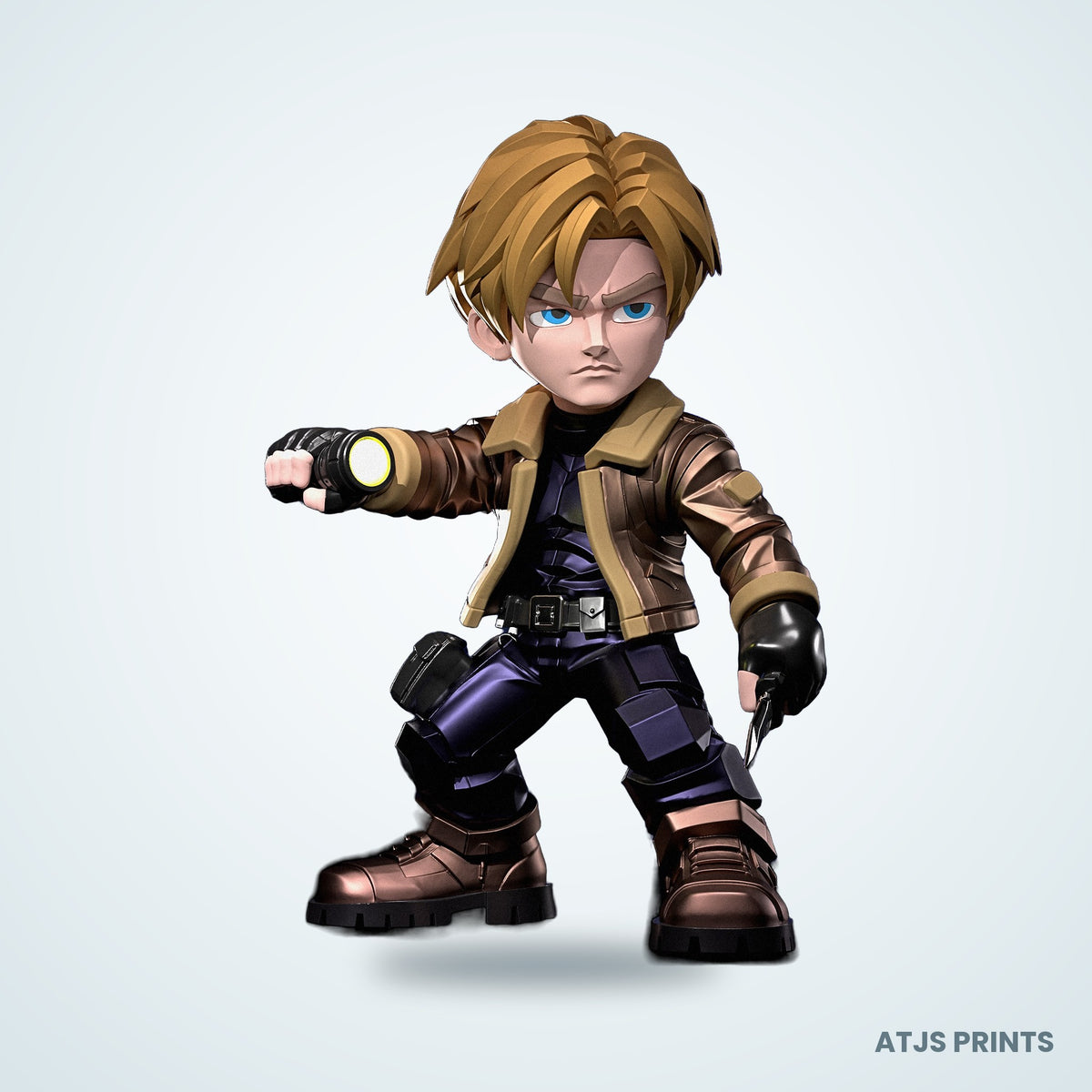 Leon S. Kennedy (Resident Evil) 3D Printed Figure - 13" - view 1
