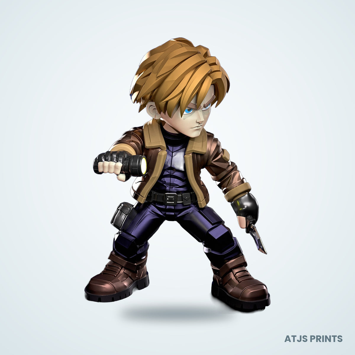 Leon S. Kennedy (Resident Evil) 3D Printed Figure - 13" - view 2
