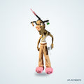 Loc Dog Caricature 3D Printed Figure - 17" - view 1