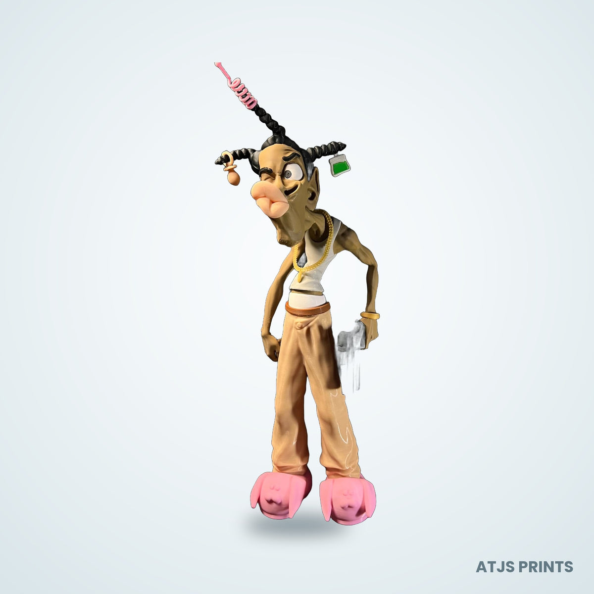 Loc Dog Caricature 3D Printed Figure - 17" - view 1
