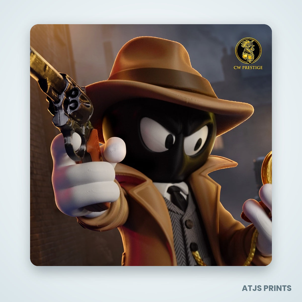 Marvin the Martian Peaky Blinders 3D Printed Figure - 14" - view 2