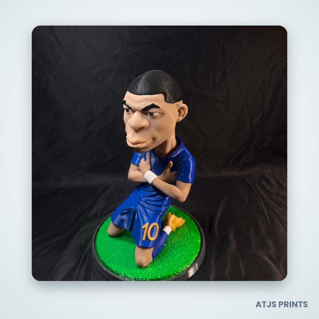 Kylian Mbappé Caricature 3D Printed Figure - 12" - view 2