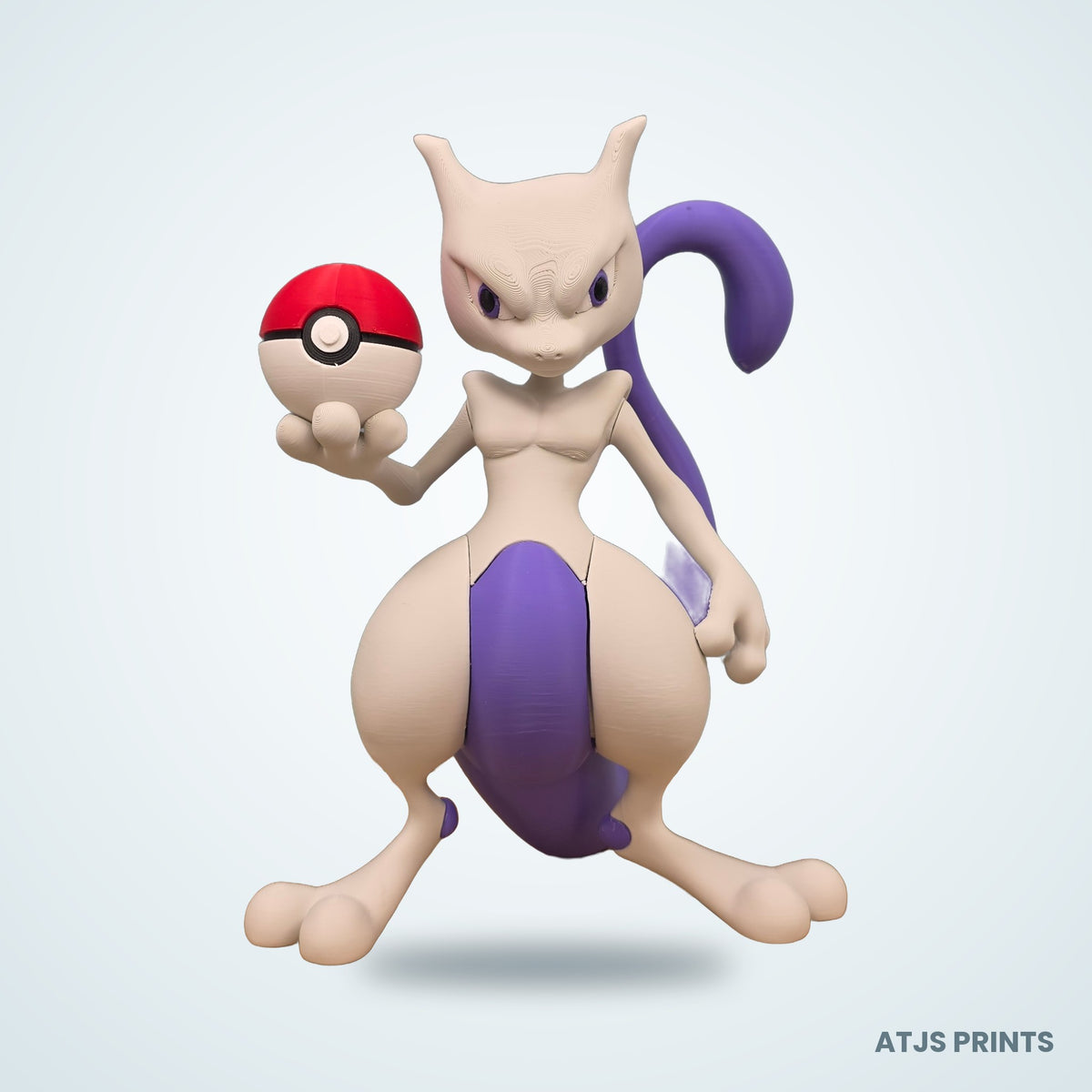 Mewtwo 3D Printed Figure - 16" - view 2