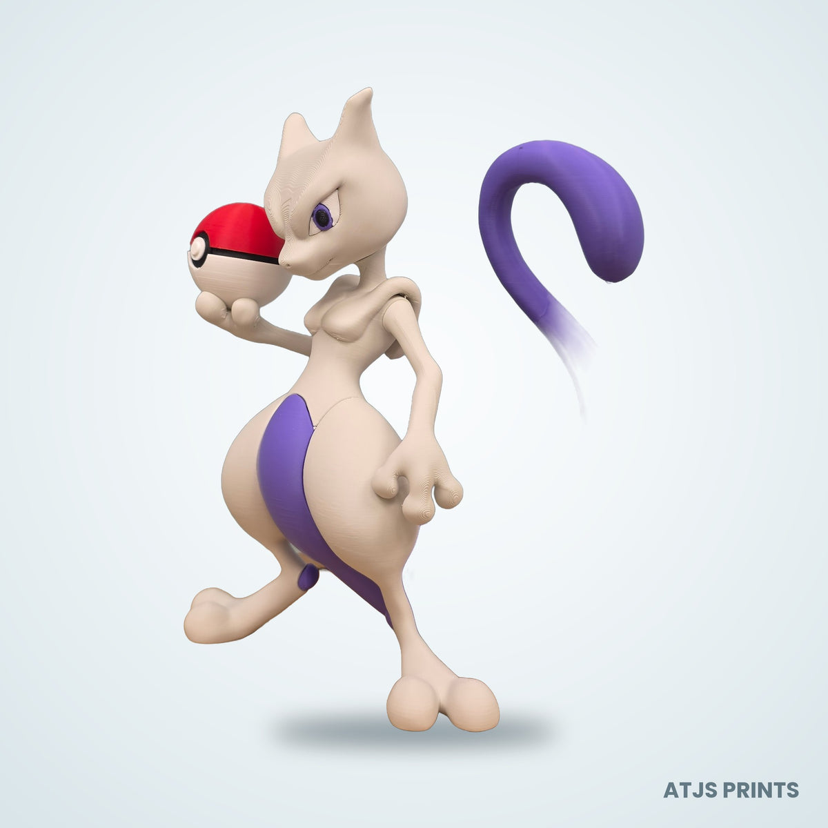 Mewtwo 3D Printed Figure - 16" - view 3