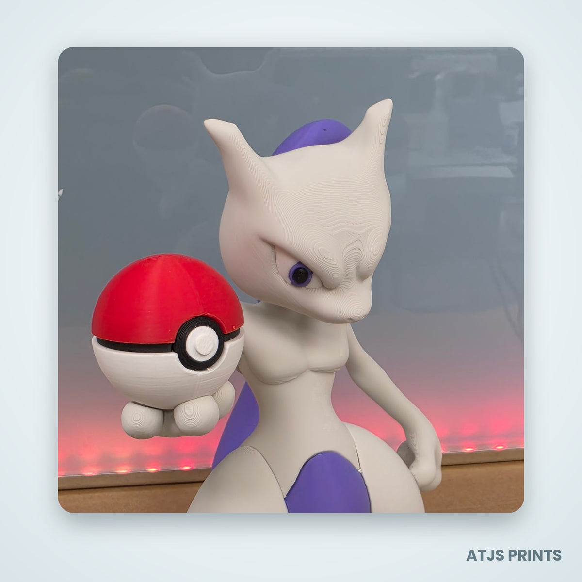 Mewtwo 3D Printed Figure - 16" - view 8