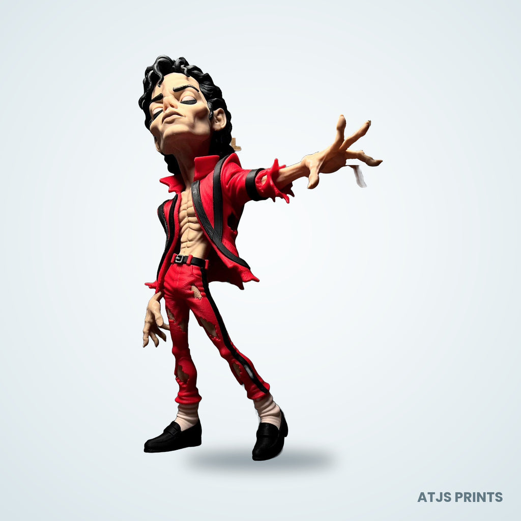 Michael Jackson Zombie Caricature 3D Printed Figure - 15" - view 1