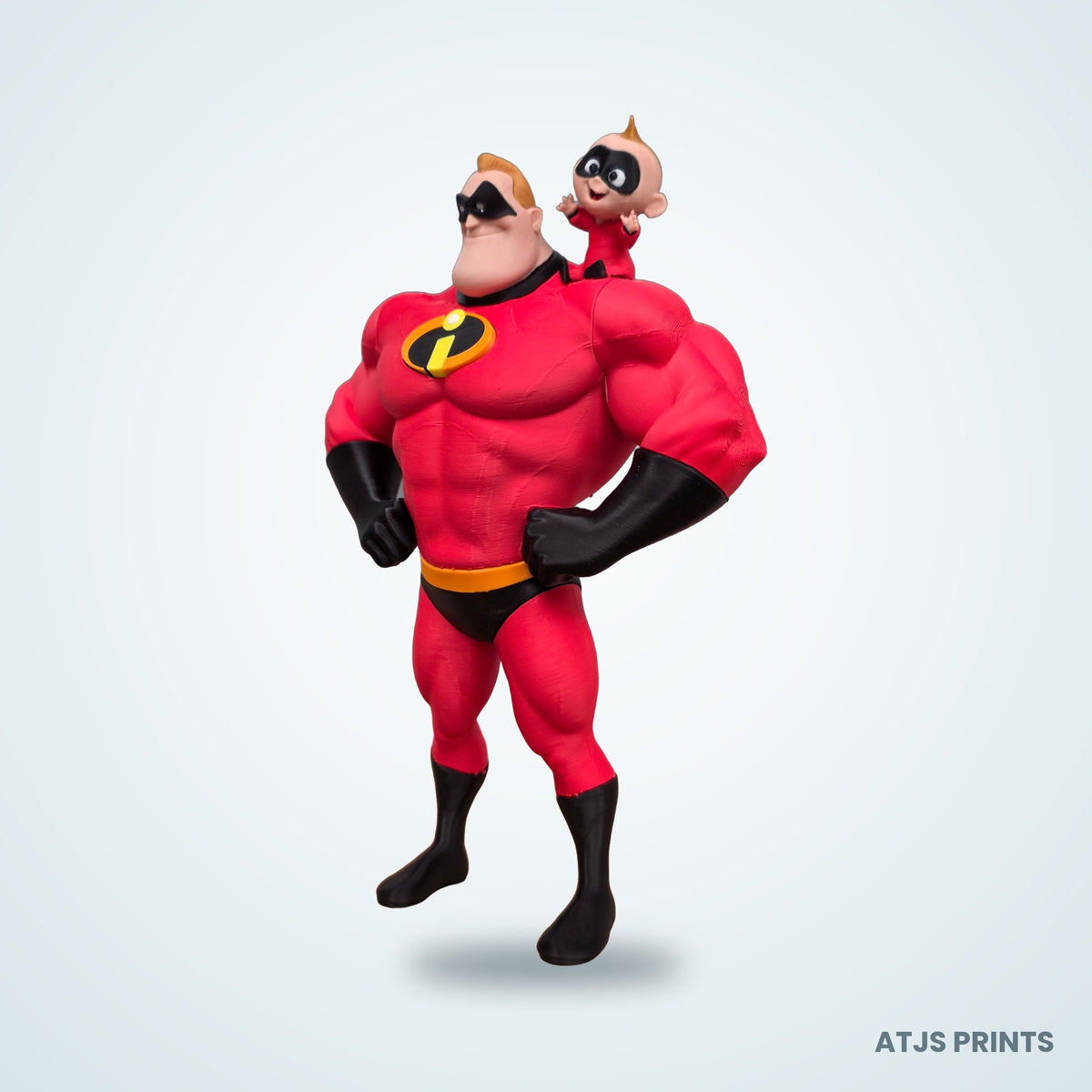 Mr. Incredible & Jack-Jack 3D Printed Figure - 18" - view 2
