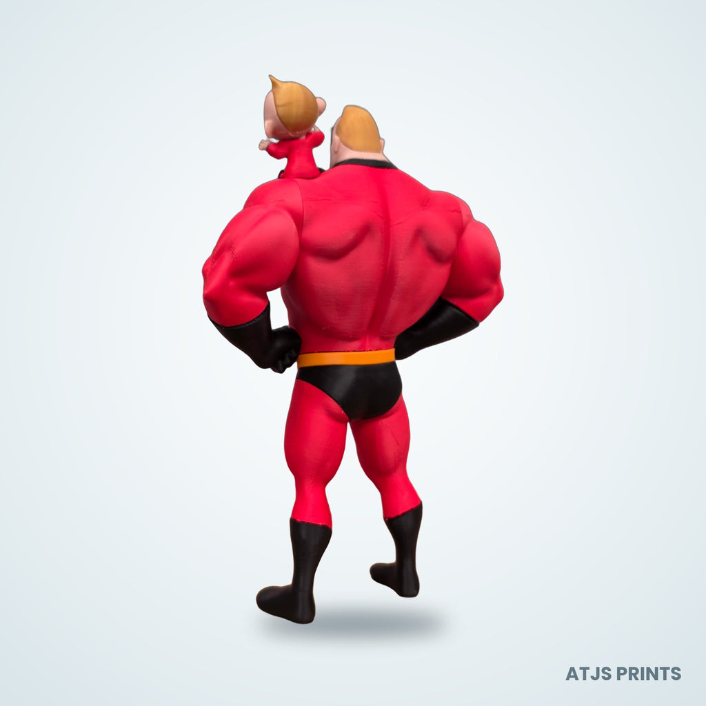Mr. Incredible & Jack-Jack 3D Printed Figure - 18" - view 4