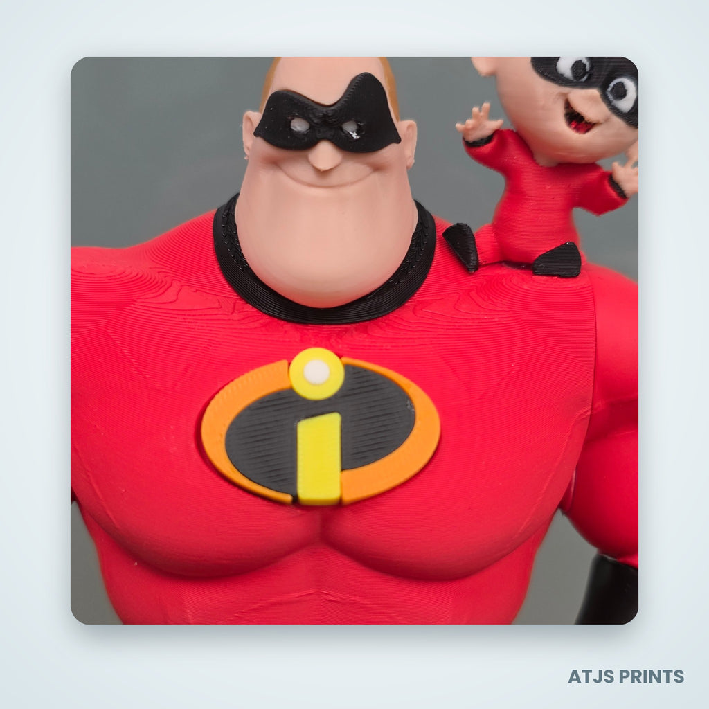 Mr. Incredible & Jack-Jack 3D Printed Figure - 18" - view 8