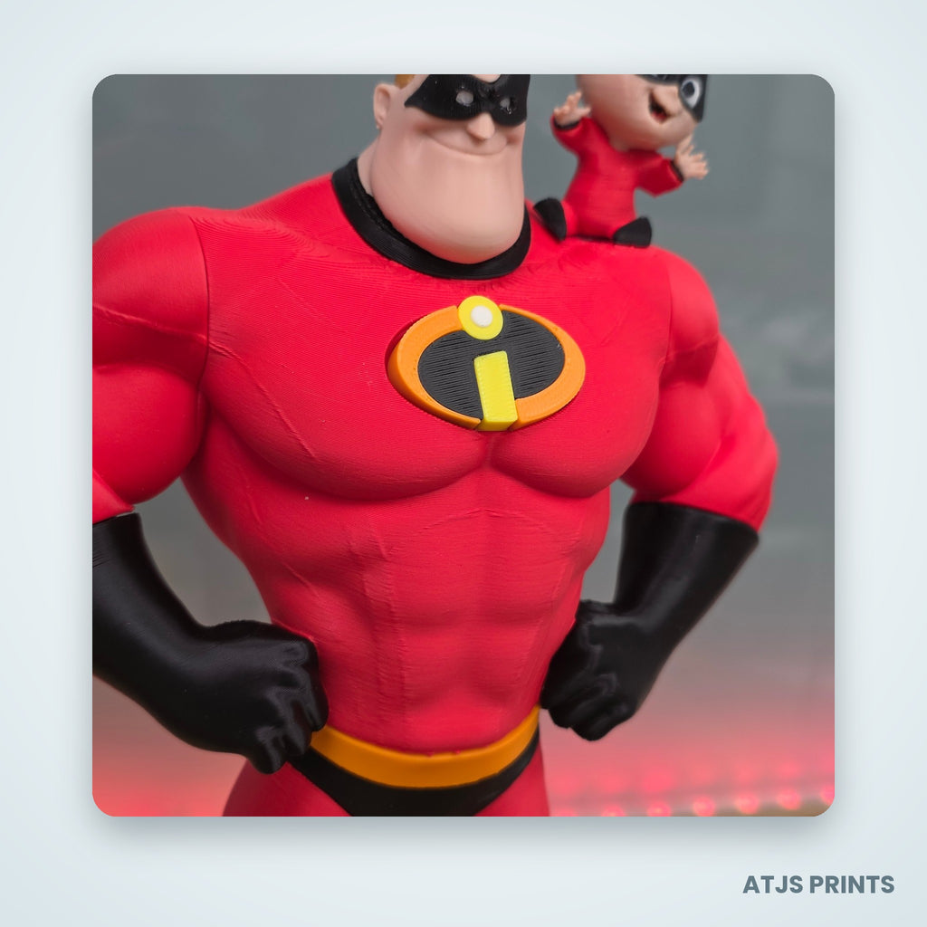 Mr. Incredible & Jack-Jack 3D Printed Figure - 18" - view 9