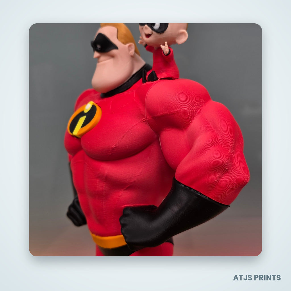 Mr. Incredible & Jack-Jack 3D Printed Figure - 18" - view 10