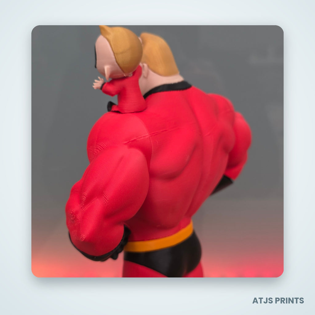 Mr. Incredible & Jack-Jack 3D Printed Figure - 18" - view 11