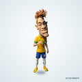 Neymar Jr. Caricature 3D Printed Figure - 15" - view 1