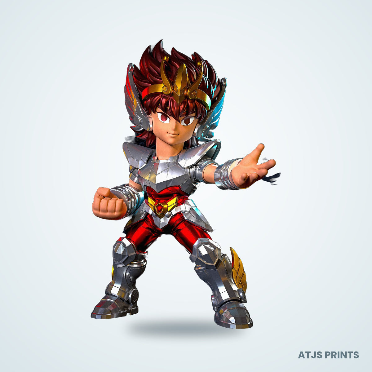 Pegasus Seiya (Saint Seiya) 3D Printed Figure - 13" - view 1