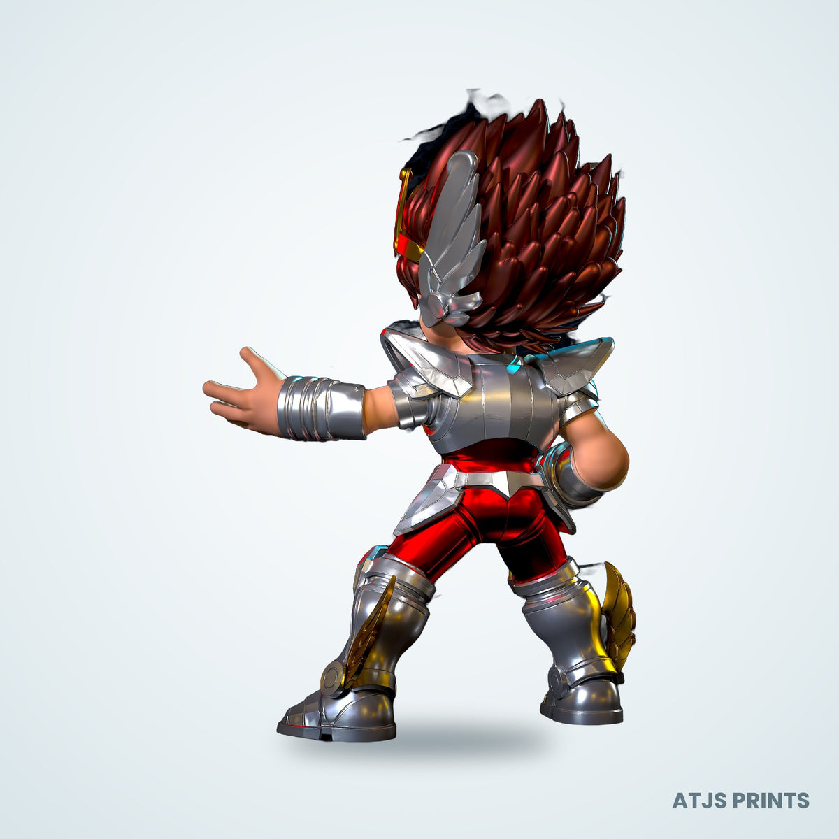 Pegasus Seiya (Saint Seiya) 3D Printed Figure - 13" - view 3