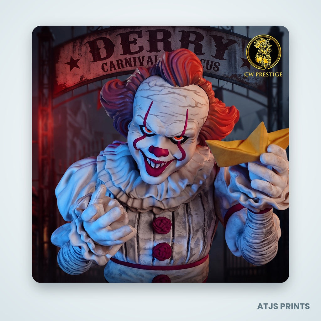 Pennywise 3D Printed Bust - 7" - view 1