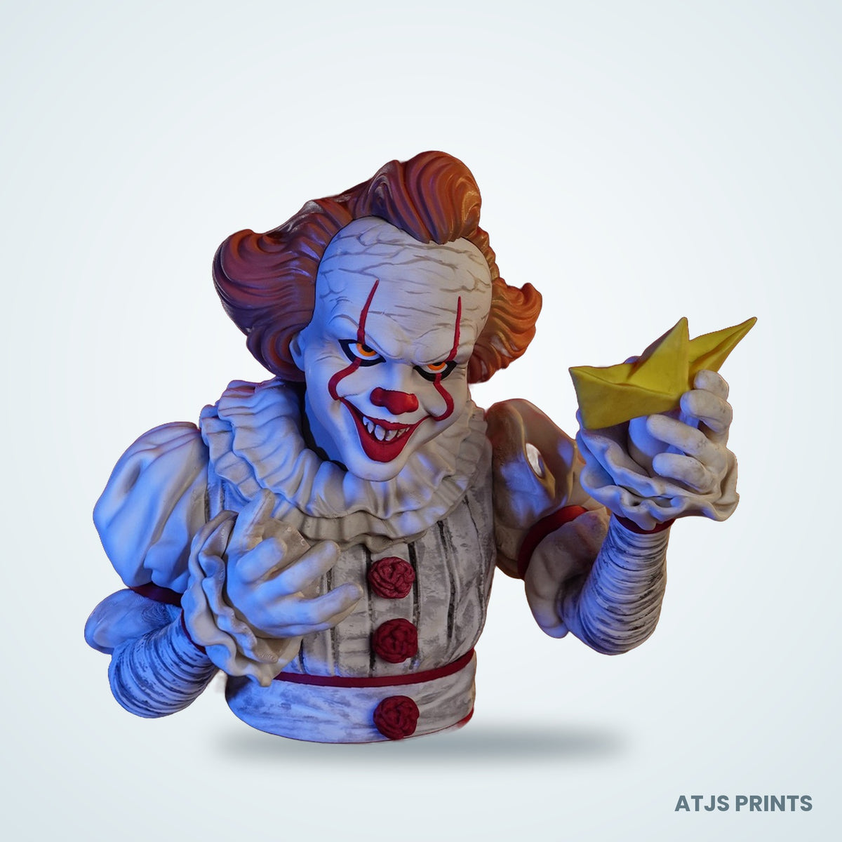 Pennywise 3D Printed Bust - 7" - view 3