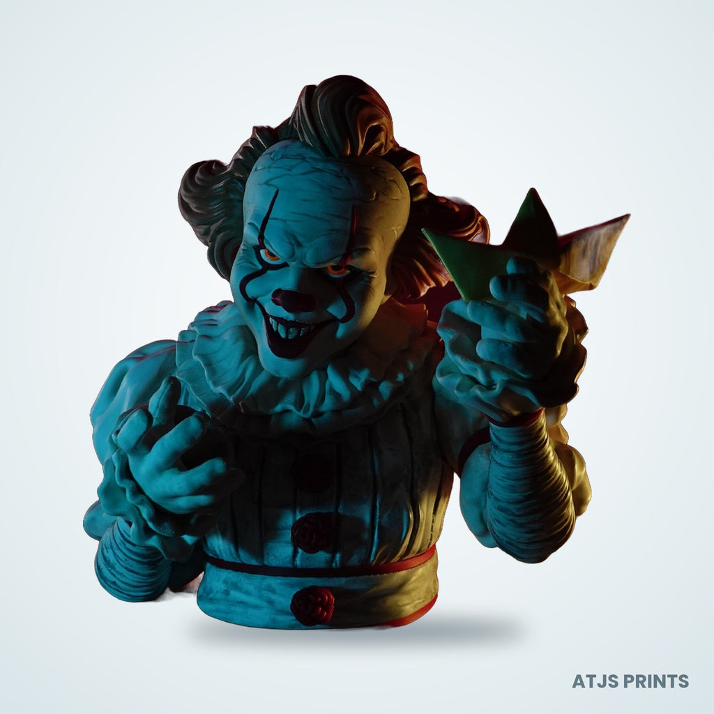 Pennywise 3D Printed Bust - 7" - view 6