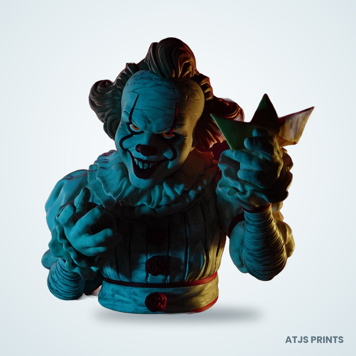 Pennywise 3D Printed Bust - 7" - view 6