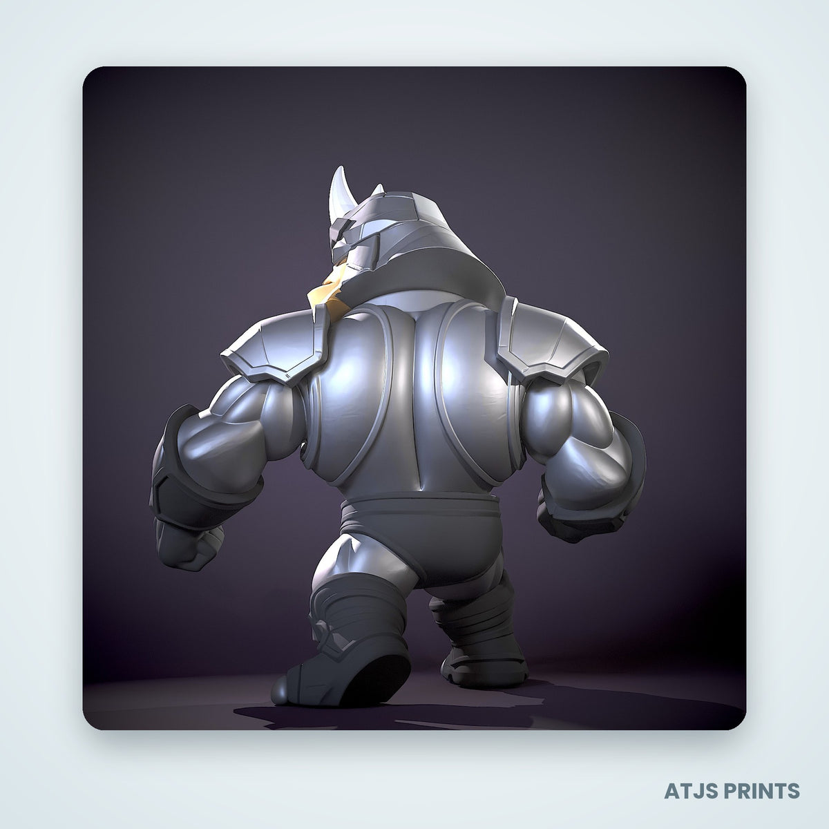 Rhino 3D Printed Figure - 12" - view 3
