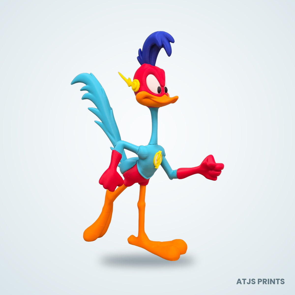 Road Runner as The Flash 3D Printed Figure - 21" - view 2