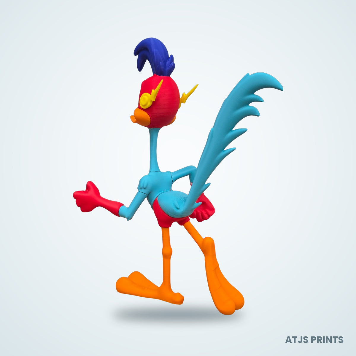 Road Runner as The Flash 3D Printed Figure - 21" - view 5