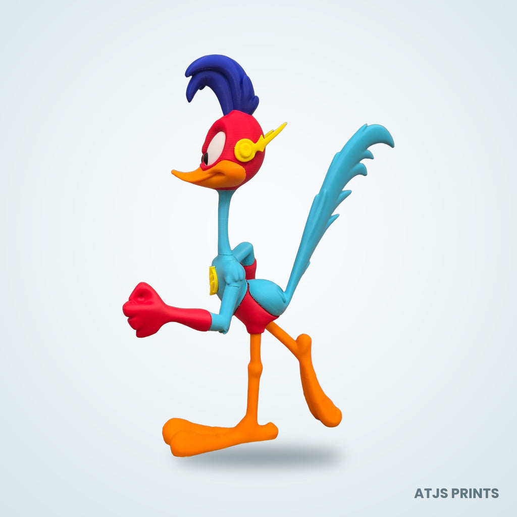 Road Runner as The Flash 3D Printed Figure - 21" - view 6