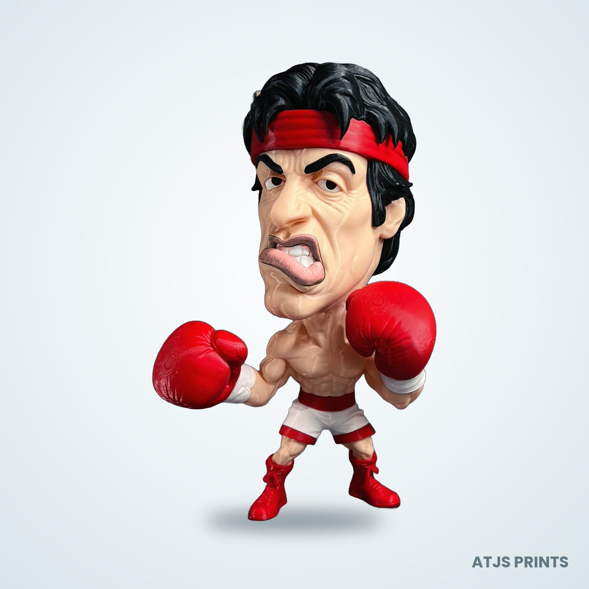 Rocky Balboa Caricature 3D Printed Figure - 13" - view 1