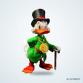 Scrooge McDuck with Bitcoin Caricature 3D Printed Figure - 11" - view 1