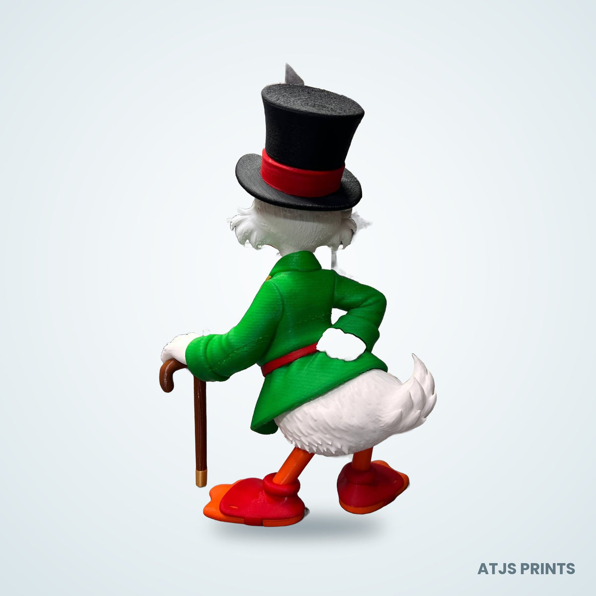 Scrooge McDuck with Bitcoin Caricature 3D Printed Figure - 11" - view 5